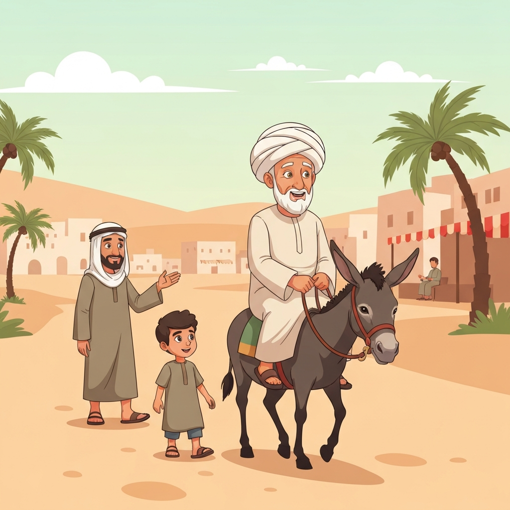 Titelbild fuer جُحَا وَابْنُهُ وَالحِمَارُ